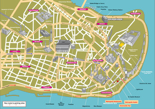 Carte touristique des musées, lieux touristiques, sites touristiques, attractions et monuments d'Istanbul