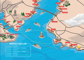 Carte du reseau Metrobus IETT d'Istanbul